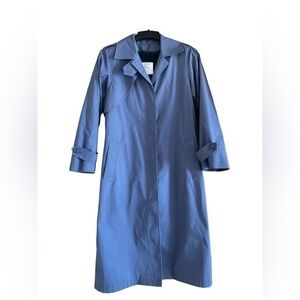 London Fog Women’s Long Trench Coat Waterproof Removable Fleece‎ Liner 8 purple